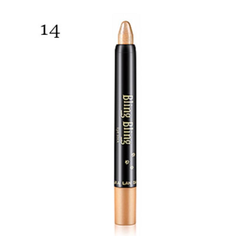 Bâton de crayon de fard à paupières nacré imperméable, 15 couleurs, paillettes durables, stylo d'ombre à paupières scintillant, Eyeliner, outils de maquillage pour les yeux