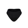Black Textured High Waist Bikini Bottom Tbess23ba00128