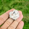 925 Sterling Silver Larimar Stone Stackable Unique Flower Promise Ring Jewelry