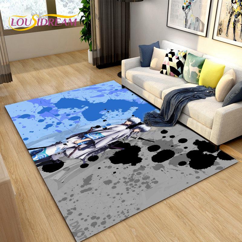 Anime Gintoki Kagura Gintama Area Rug,Carpet Rug for Living Room Bedroom Sofa Doormat Decoration, Kids Play Non-slip Floor Mat