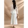 New Chinese Style Pan-Buckle Stand-Collar Shirt & Skirt Two-Piece Set