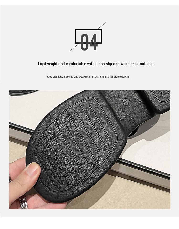 2025 Women's Stylish Thick-Soled Casual Sandals - Simple Solid Color Beach Shoes