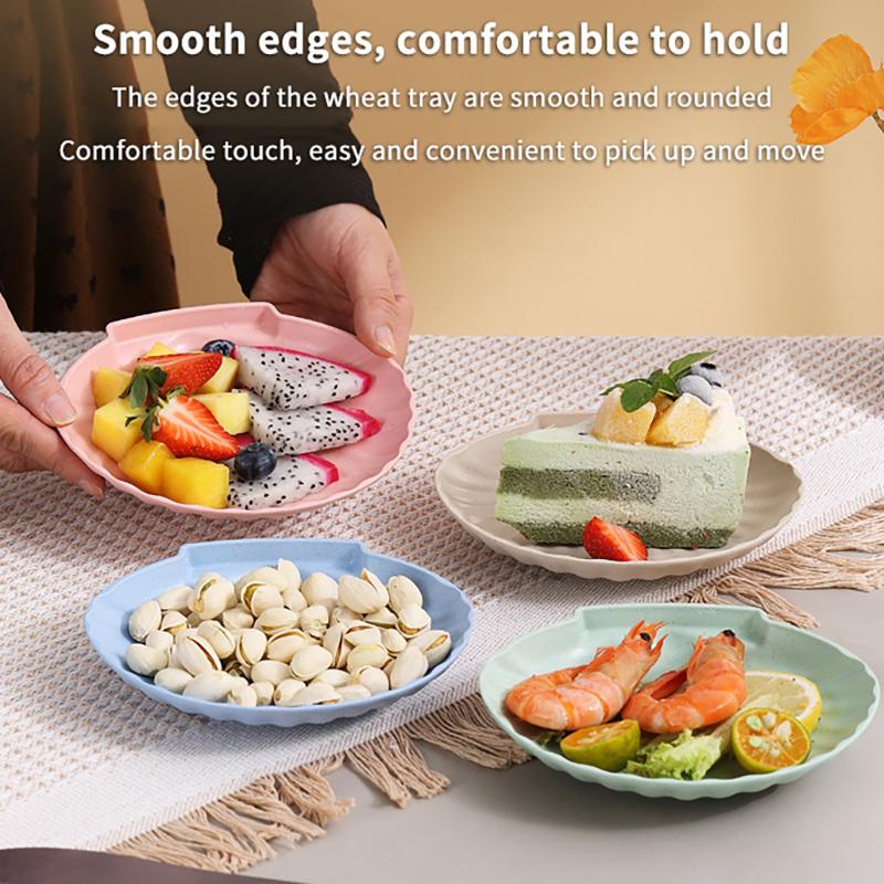 3Pcs Creative Plastic Fruit Plate, Snack Plate, Vegetable Plate, Bone Spitting Plate Snack Plate Nut Plate Dessert Plate