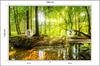 Photomural Beautiful Forest Landscape In Spring In 3D Effect Smooth Vinyl 180x120