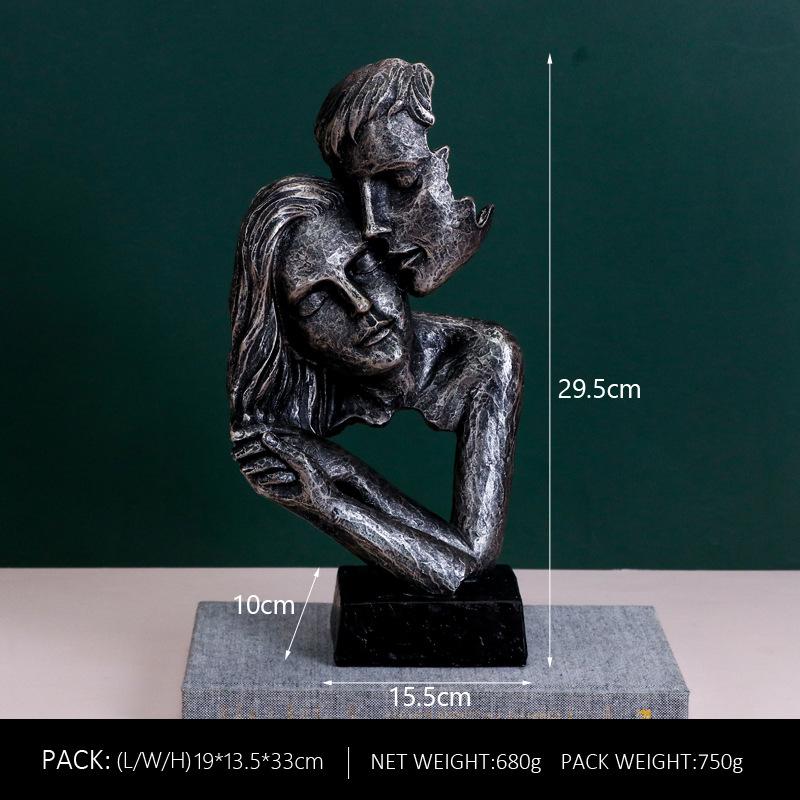 

Сердце к сердцу абстрактные украшения для пар из смолы статуэтка персонажа полулицевая скульптура День святого Валентина свадебный сувенир подарок