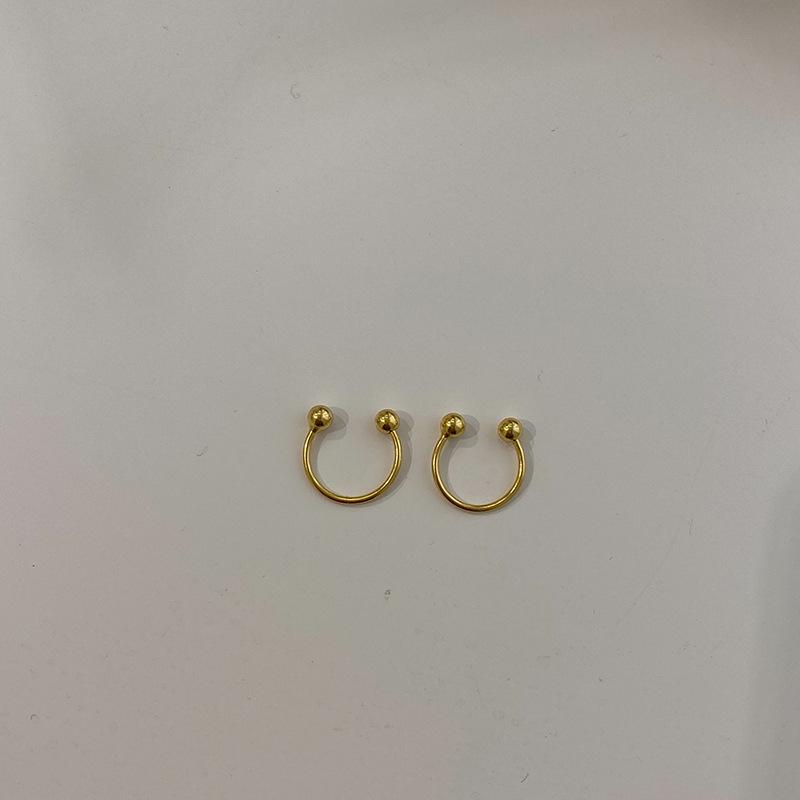 Personalized design sense s925 sterling silver earrings women's 2025 new trendy simple small and versatile retro Hong Kong style stud earrings