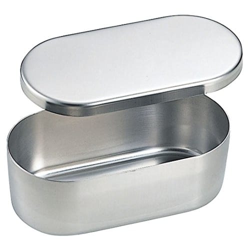 Wadasuke Seisakusho Food Sample Container with Lid, Large, 3703-0400, Silver