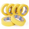 ADHES Yellow Painters Tape Yellow Masking Tape, 1.2 Inch X 55 Yards X 6 Rolls, No Residue Wall Safe Tape for Home Wall Painting, Building, School