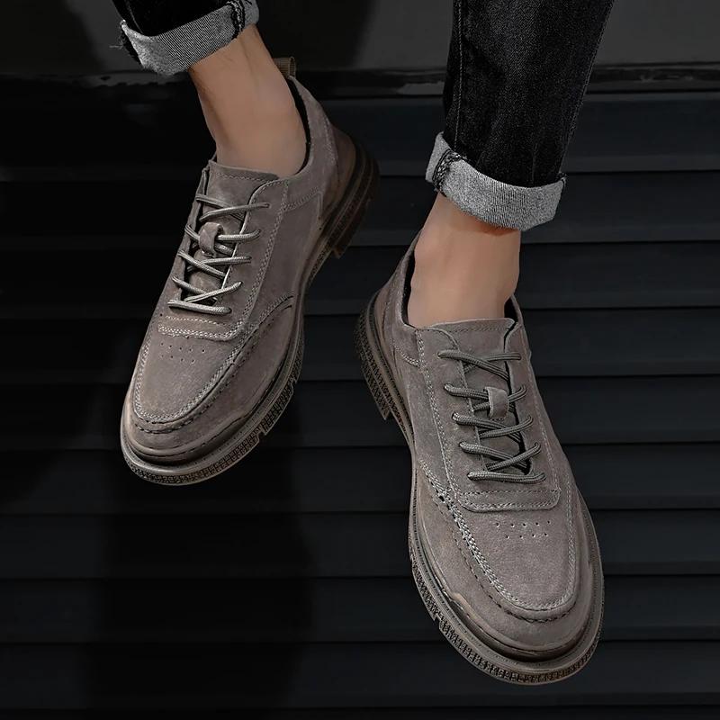 Mode Kuhveloursleder Schuhe Herrenmode Lässige Sneaker Schuh Leder Slipper Herrenschuhe Mokassins Oxfords Herrenschuh Schuhwerk