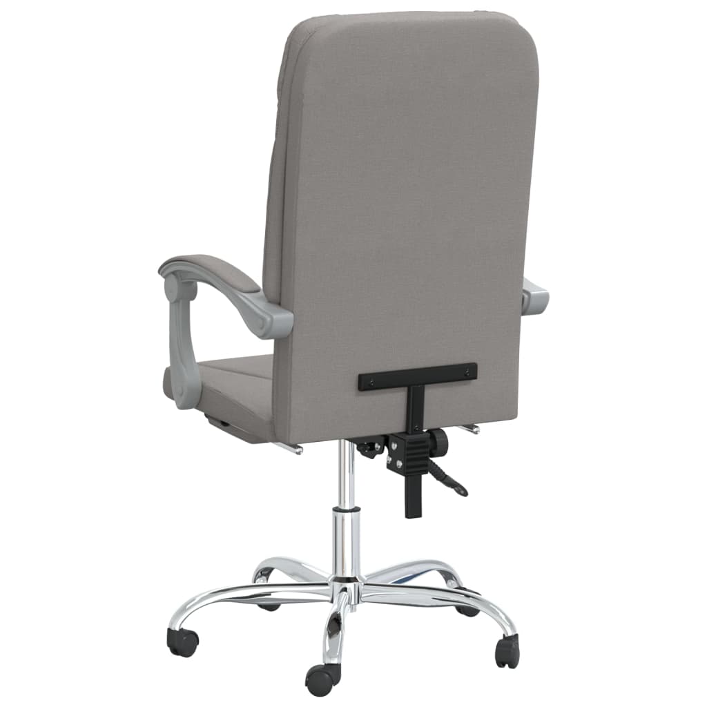 Office Chair with Reclining Function Taupe Fabric