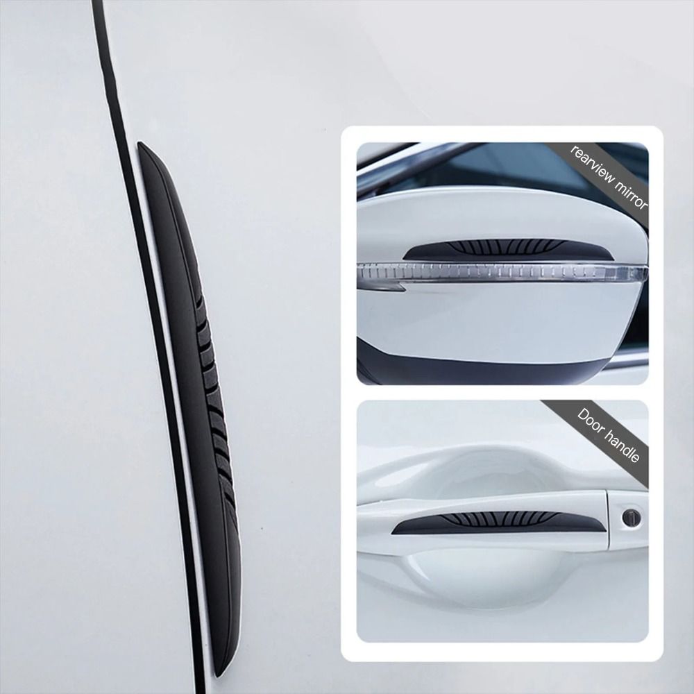 4Pcs Decorative Car Door Anti-collision Stickers Universal Car Door Edge Guards Driving