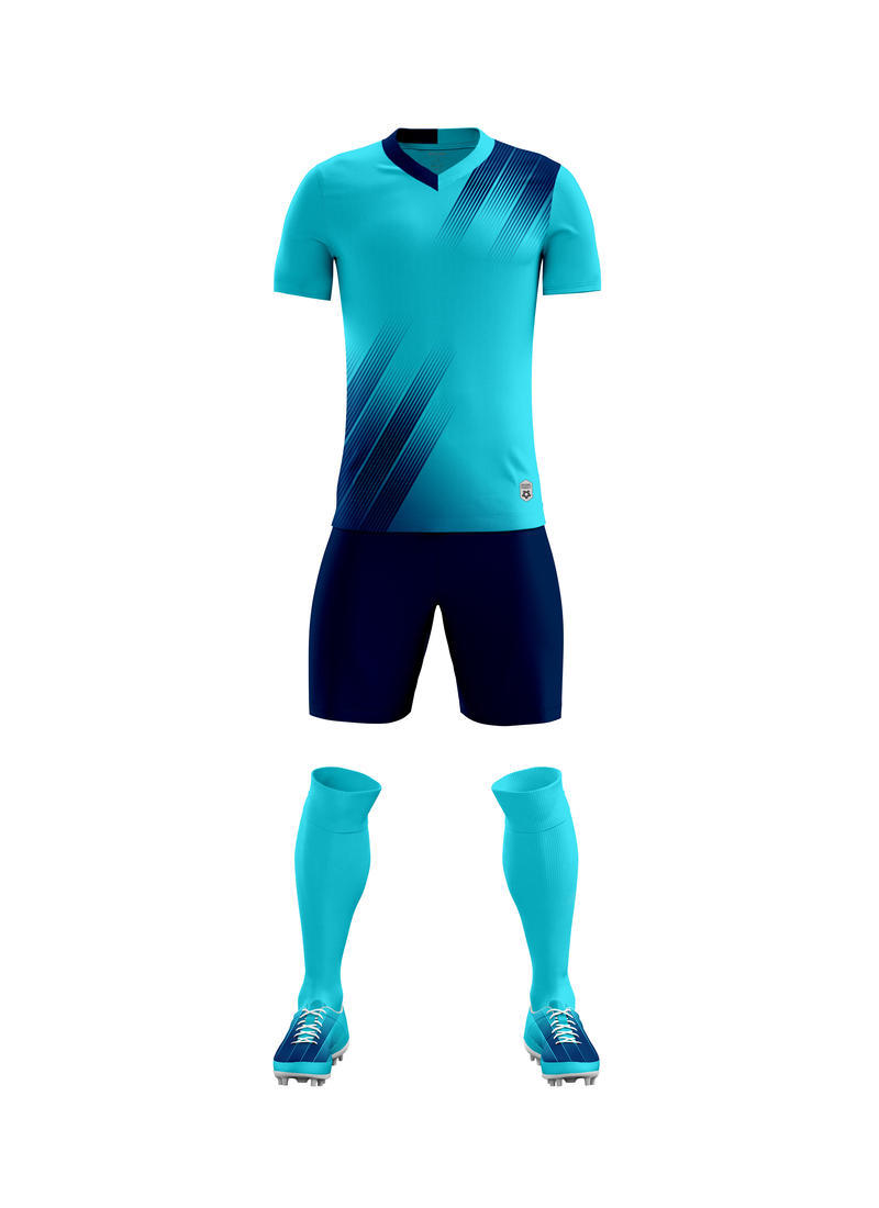 

Soccer Uniform Sublimation Print Embroidery Training Uniform Blank Soccer Jersey 4XS ярко-синий
