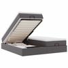 Cadre de lit avec matelas - Maison Exclusive - Similicuir gris - 180x200 cm - Rangement intégré