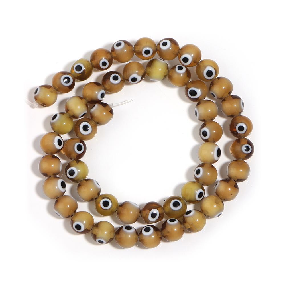 1 Strand Colorful Lampwork Beads Evil Eyes Round Loose Spacer Glass Beads For DIY Bracelet Necklace Jewelry Findings 4 6 8 10mm