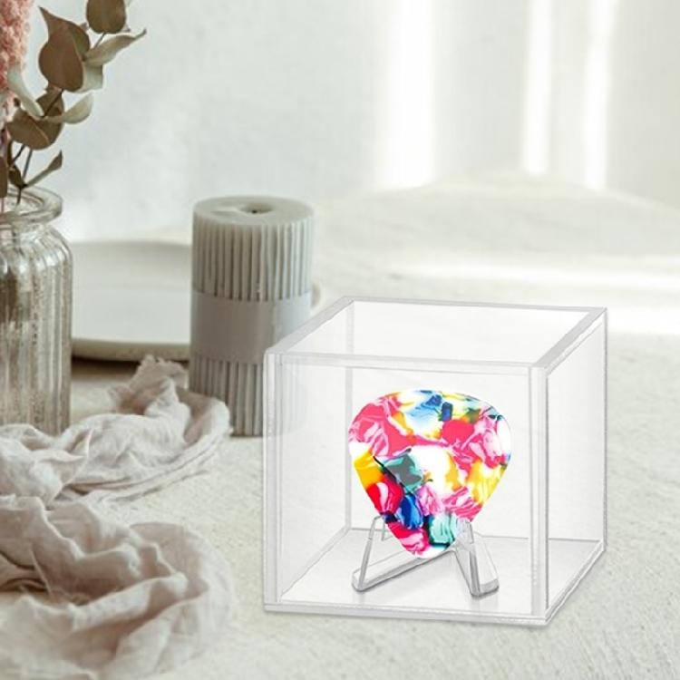 Multipurpose Acrylic Display Box Clear Rings Display Case for Rings and Picks Suitable for Jewelers and Collectors
