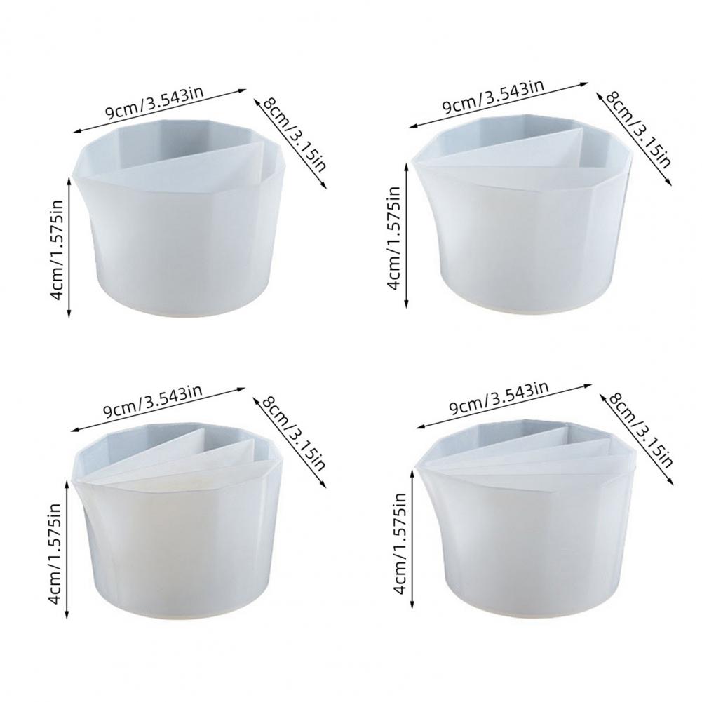 9cm Multi Channel Split Cup For Paint Pouring Reusable Resin Mixing Cup Silicone Fluid Art Split Cup For Art Drawing Accessories