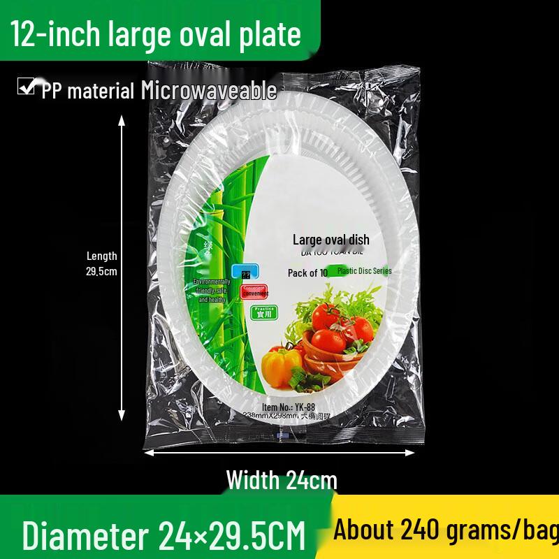 ZISIZ Disposable Round Plastic Plates