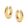 925 Silver Elegant Geometric Glossy Hoop Earrings For Women Girl Luxury New Fashion Trendy Jewelry Gift Party