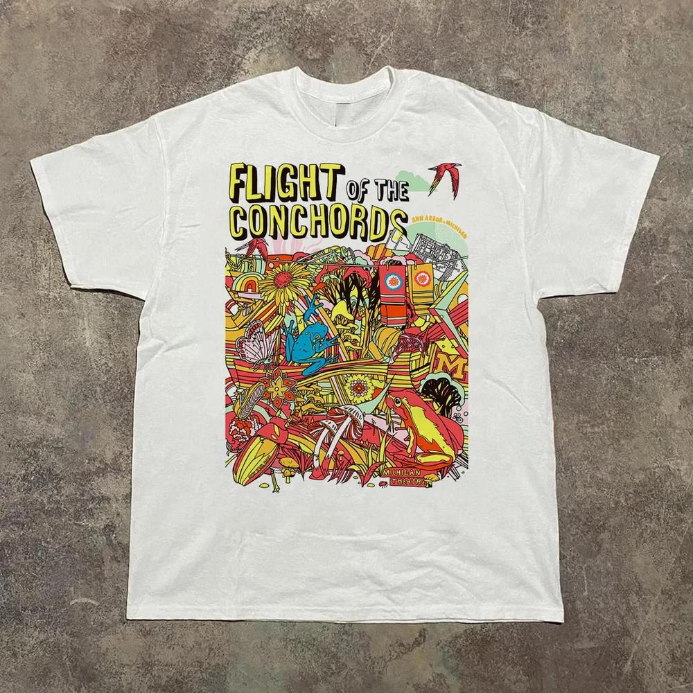 Hot Flight Of The Conchords White Cotton Shirt All Size Cl624 S