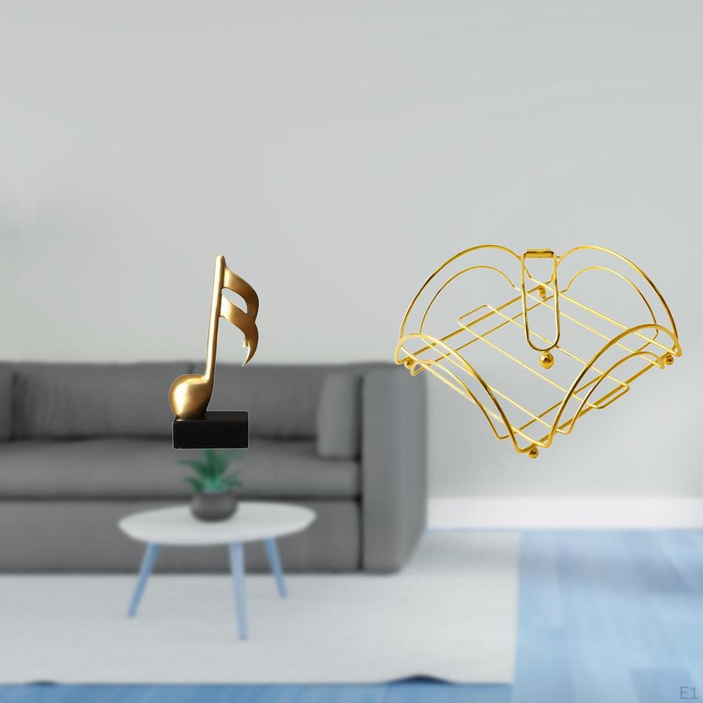 Creative Resin Music Note Figurine Tabletop Ornament And Weighted Arm Napkin Holder for Desk