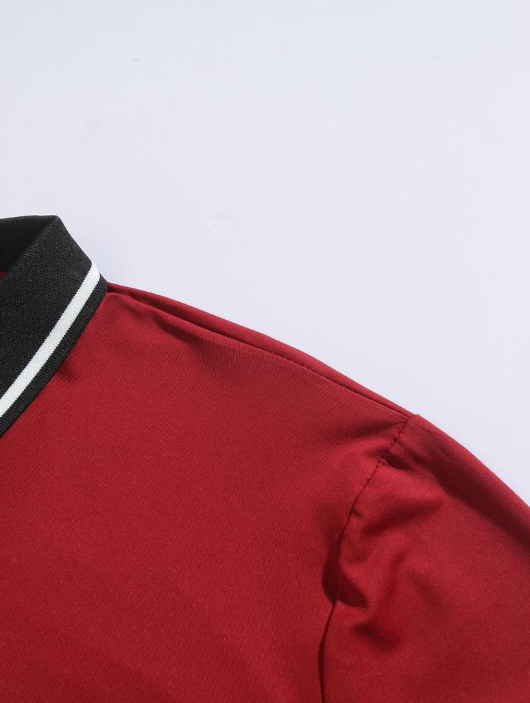 Men's Autumn Outdoor Fashion Breathable Long-Sleeve Jacquard Polo Shirt