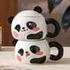 Creative And Cute Panda Ceramic Cup Home Large-Capacity Office Couple Water Cup With Gifts High Value