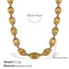 Europäische Retro 18K Gold Halskette für Damen - Hochwertiger schlichter Stil mit vielfältigen Designs und Edelstahlkette
