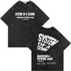 Vintage Washed System of A Down Tour 2026 T-shirt Men Women Clothing Fashion Rock T Shirt High Quality Cotton Oversized T-shirts