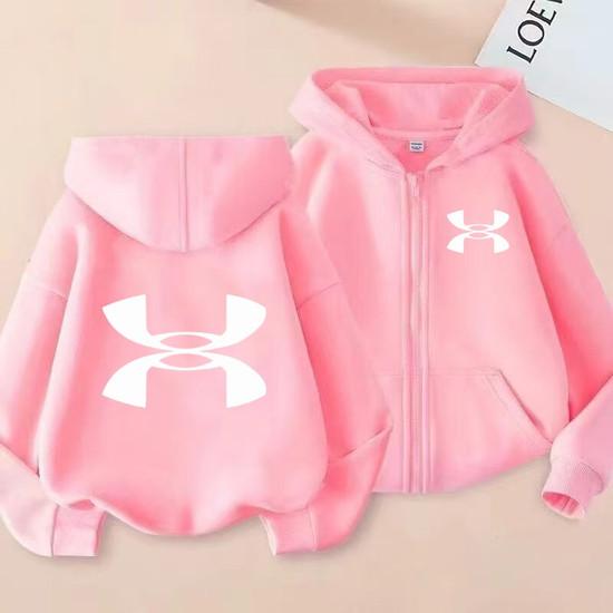 Kinder Strickjacke Herbst Winter Hoodie Reißverschluss Stil Sweatshirt 3-12 Jahre Jungen Mädchen Buchstabe Sport Oberteil Lässige Mode Lockere Jacke Kleidung
