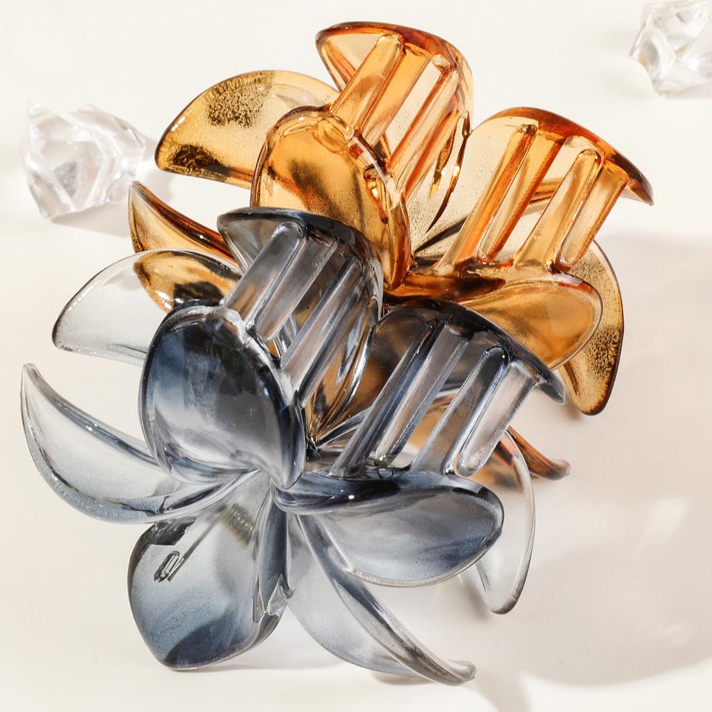 3pcs Vacation Egg Flower Hair Claw 2 Size Women Girls Ponytail Hairpins Bath Beach Hair Crab Clip Headwear Accessories