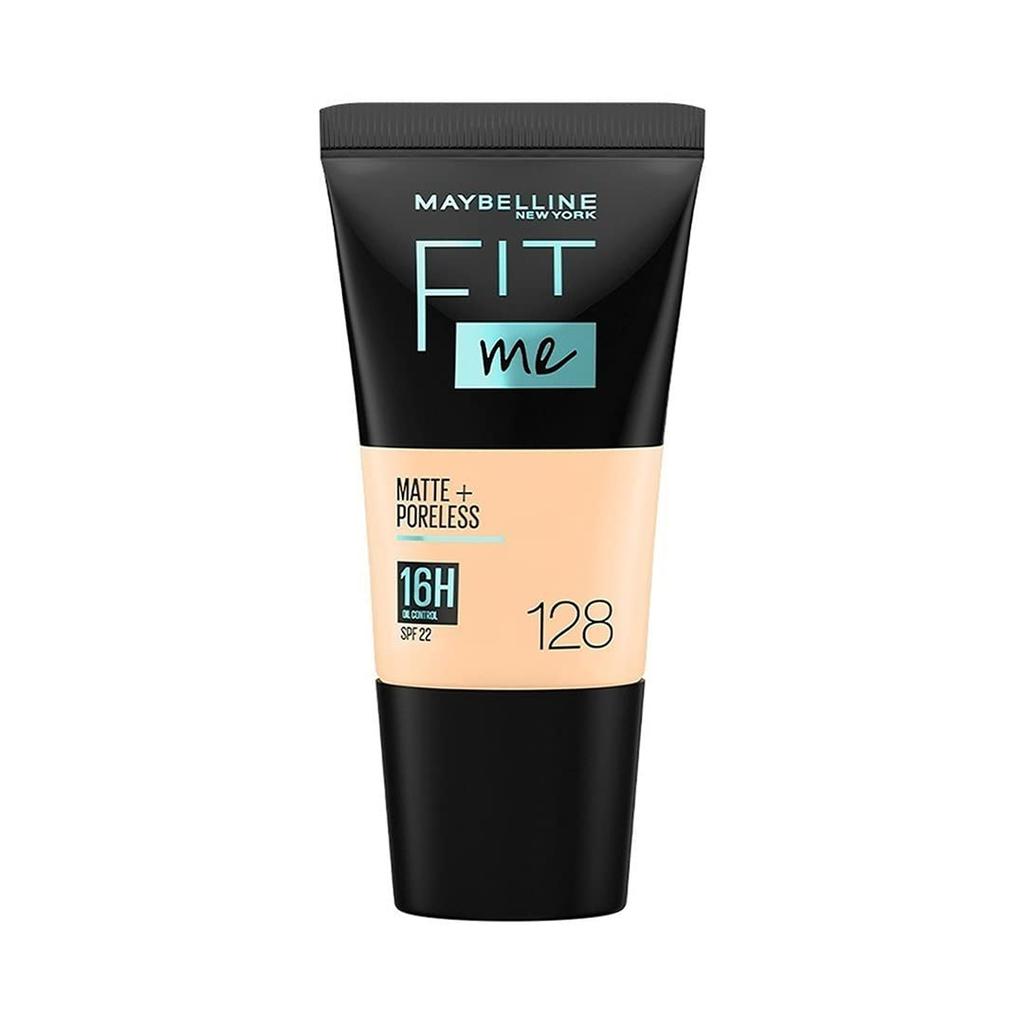 Maybelline New York Fit Me Matte Poreless Liquid Foundation 128 Warm Nude 18 ml Full Coverage Normal Oily Skin Warm Nude