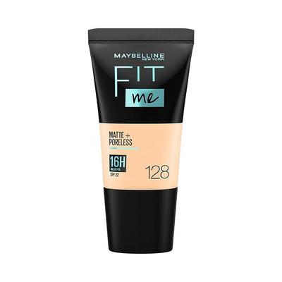 New York Fit Me Matte Poreless Liquid Foundation 128 Warm Nude 18 Ml Full Coverage Normal Oily Skin Warm Nude