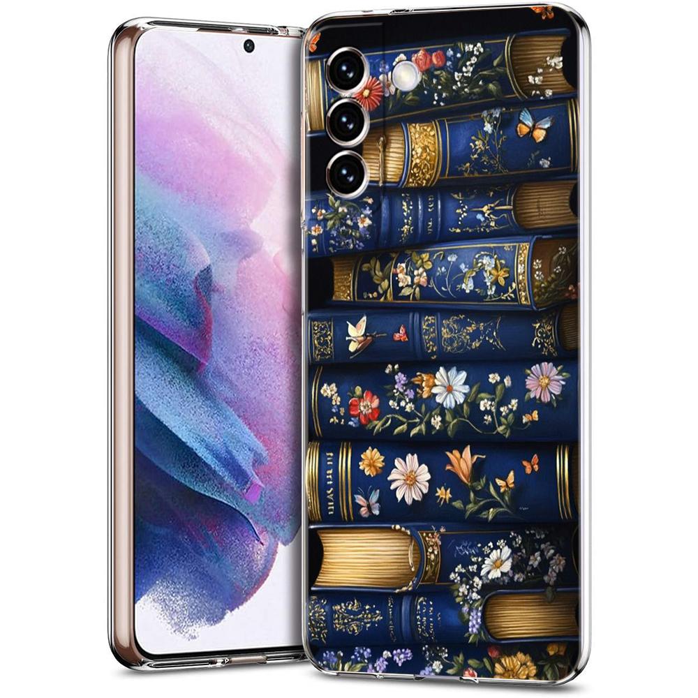 

Transparent Phone Case Cover for Samsung Galaxy S25 S24 S23 S22 S20 S21 FE Ultra S24 S23 S10 S10E Plus Vintage Bookcase Painted Samsung S24Ultra