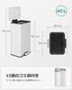 SONGMICS Trash Pedal with Large Stainless Steel Dust for Kitchen and Living Invisible Pet Mischief White LTB540W4002 Can, 40L, Type, Lid, Capacity,