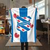 SC Heerenveen Printed Flannel Blanket, soft throw for bedroom sofa, washable, Christmas present, great gift.