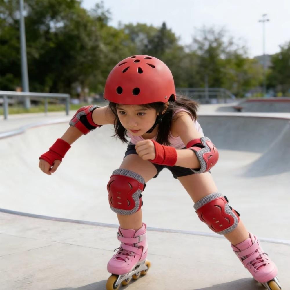 7Pcs/Set Adjustable Kids Knee Pads and Elbow Pads Thickened Safety Gear  Skateboard Sports