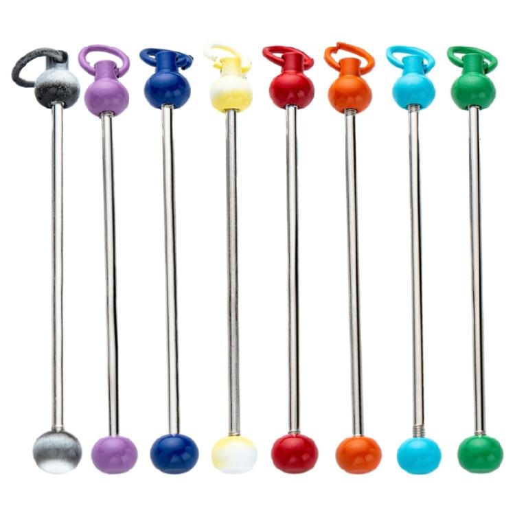 8Pcs Colorful Beadable Keychain Pendant Keyring Charm Decorations for Car Key Holder Backpack Pendants Bag Charm