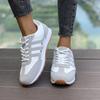 Fashion 2025 lightweight white flat shoes, leather surface casual shoes, women's moral training shoes, versatile and fashionable running