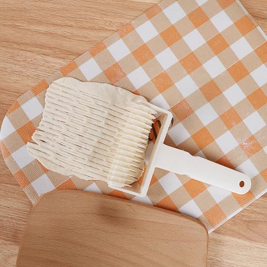 Pizza Dough Roller Cutter, Plastic Baking Texture Wheel for Cake Decorating, Manual Ribbon Stripe Cutter for Pastry Cookies, Kitchen Tool