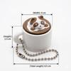 Mini Simulation Latte Coffee Cup Keychain Soft Press Anti-Anxiety Fidget Toy Lovely Ornament for Backpack Key Accessories