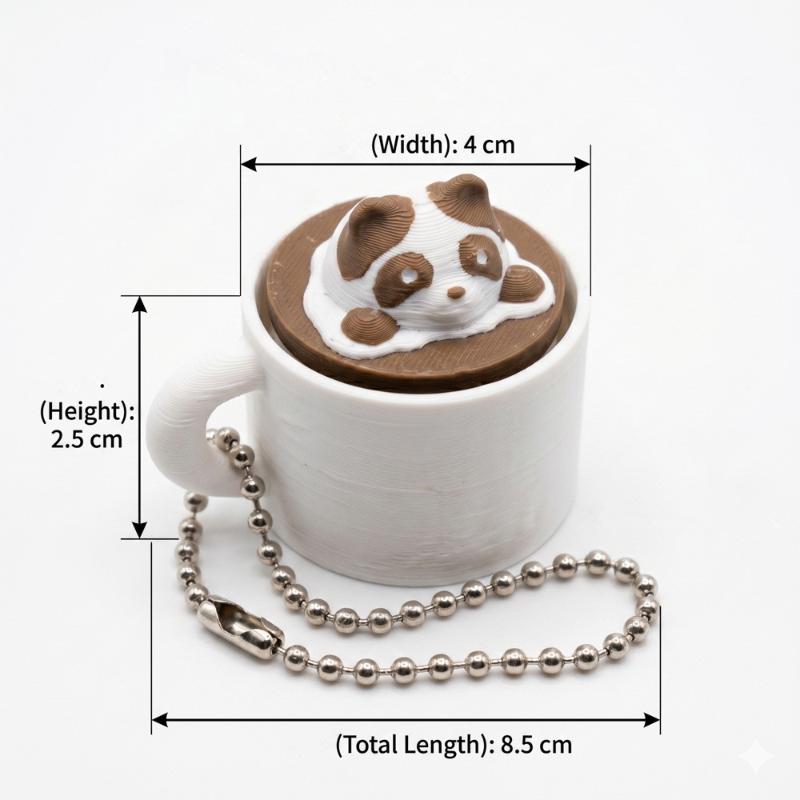 Mini Simulation Latte Coffee Cup Keychain Soft Press Anti-Anxiety Fidget Toy Lovely Ornament for Backpack Key Accessories