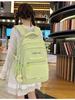 Versatile Candy Color Backpack: Lightweight, Spacious Double Shoulder Bag for Middle and High School Students