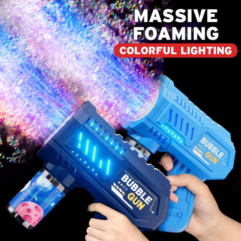 Children Bubble Machine Glowing Toy Fully Automatic Bubble Gun Produces A Large Amount Bubbles Without Battery And Bubble Water