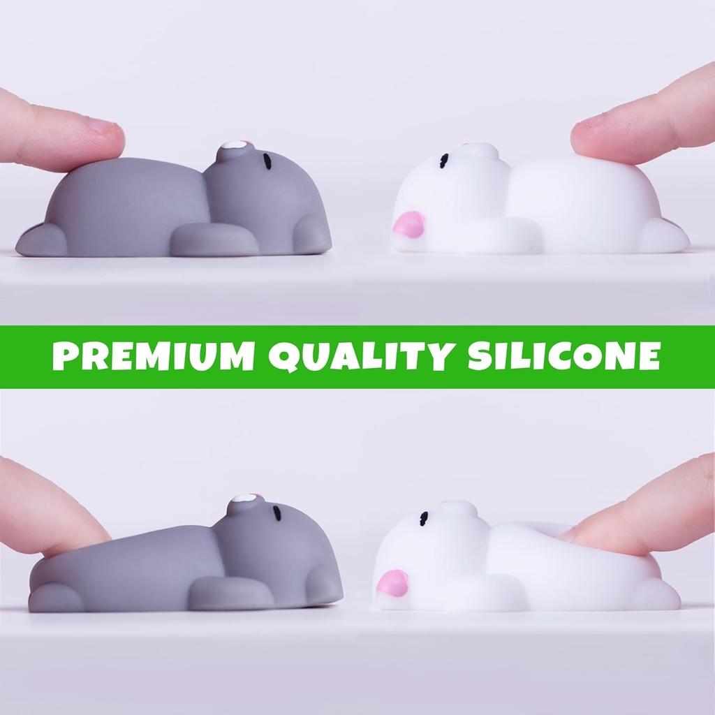 Set da 2 Gatti Squishy Morbidi Kawaii Gattini Giocattolo Antistress Regali Unici per Adolescenti Bambini Adulti Idea per Calze di Natale