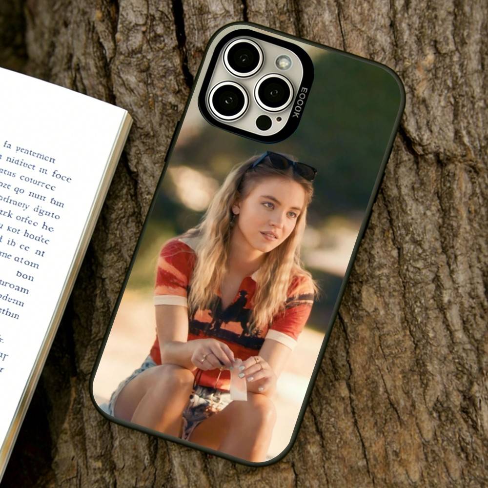 Sydney Sweeney Phone Case For iPhone 17,16,15,14,13,12,11 Plus,Pro Max,XS,Colorful Silver Phone Case Funda Cover