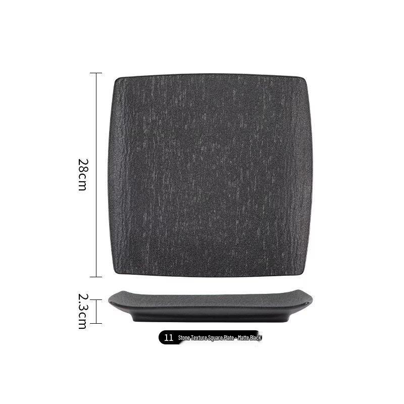 Квадратная обеденная тарелка с узором  Камень Абай