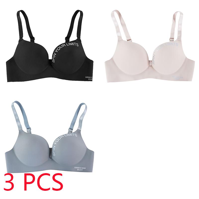 3 Stück Nahtlose BHs für Damen Push-Up BHs Ohne Bügel Bustier Unterwäsche Sexy Bralette Dessous