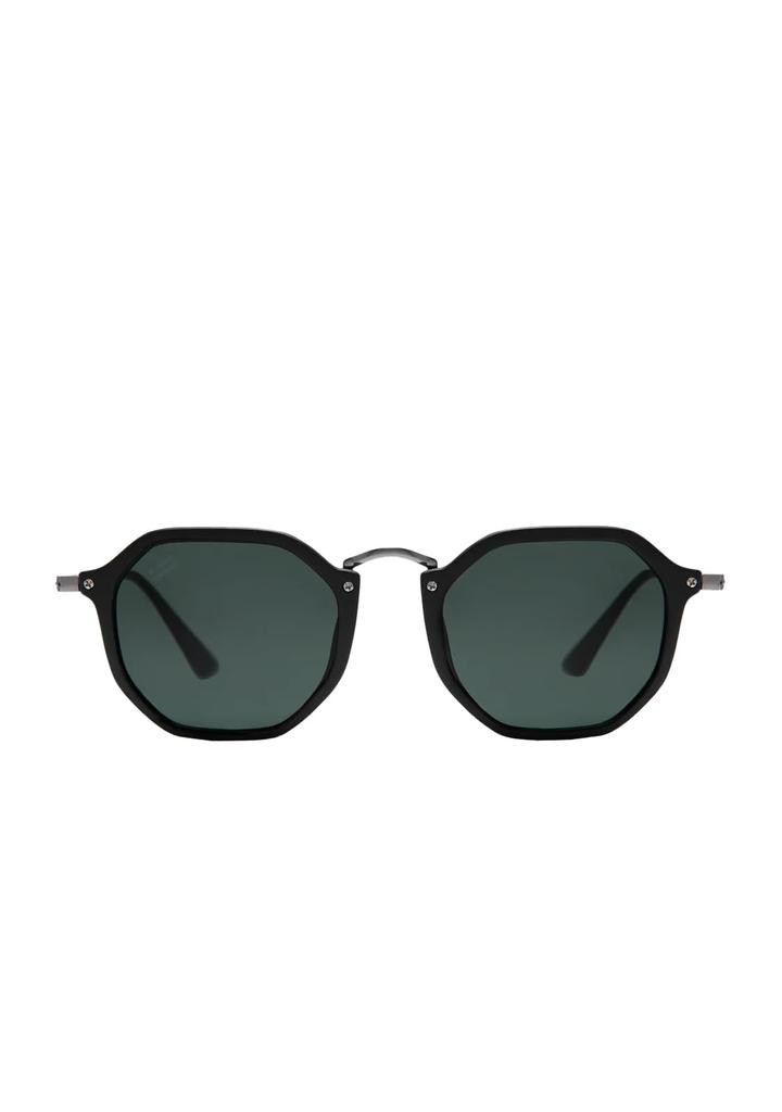 Dee Franklin Roller HEX Matte Sunglasses, Black/Black, DFSU090003-BLAC