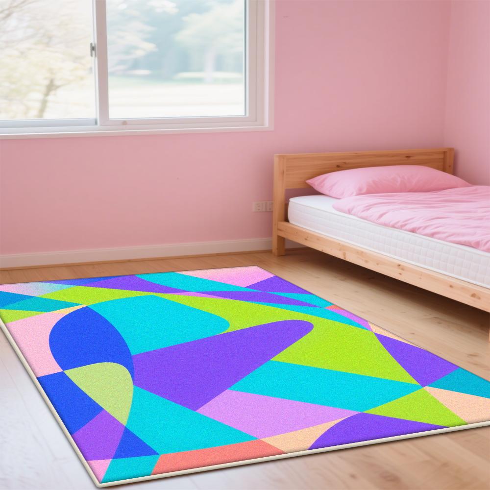 Modern Non-slip Colored Carpet Kawaii Room