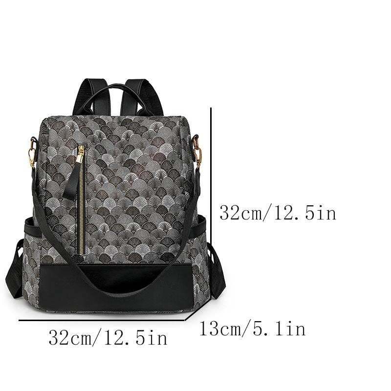 Fashionable 1-piece women's bag, Chinese style leisure personality versatile backpack, convenient large capacity trend printed b